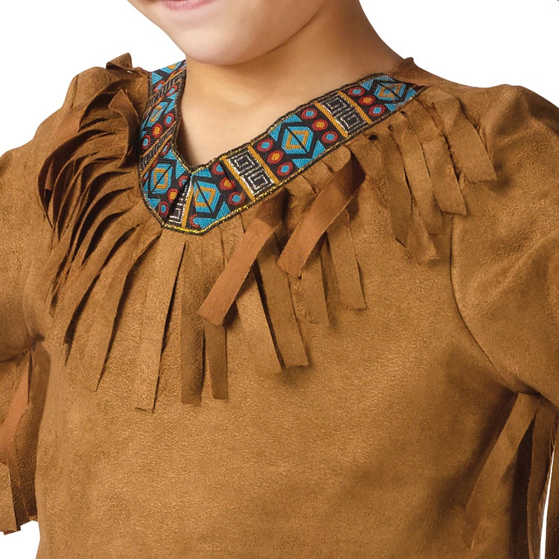 Fun World Native American Boy Costume, Small 4-6, Multicolor - Image 2